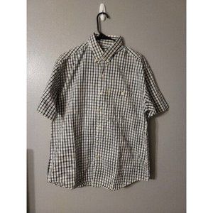 Henry Hill Short Sleeve Plaid Button Down Men's Shirt READ